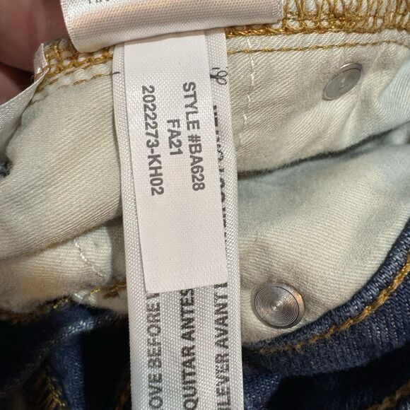 J.Crew Demi Boot Jeans Womens 27 Lantern Wash Crop Raw Hem Boho Casual Modern - Picture 8 of 12